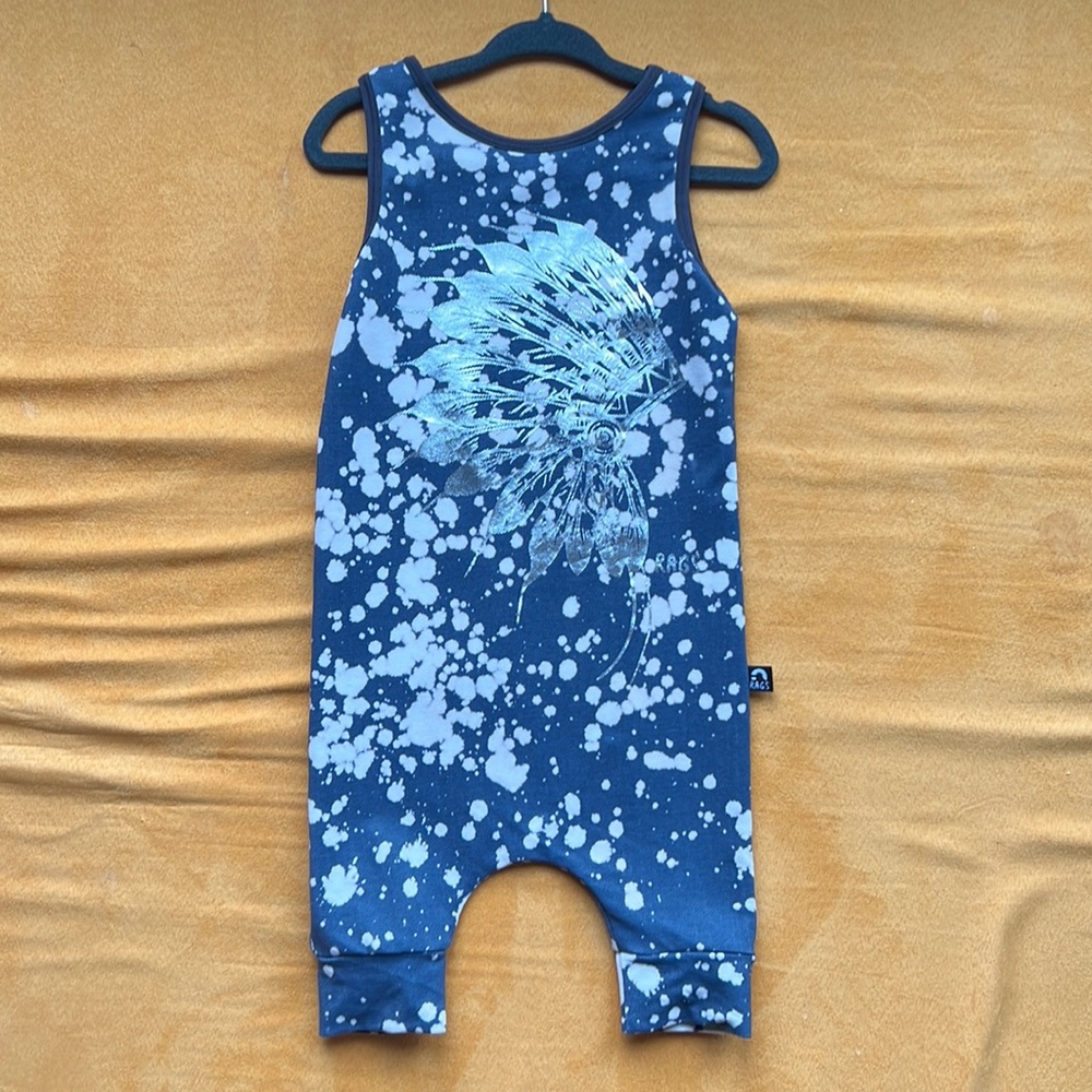 Rags to Raches Native Acid Wash Tank Romper